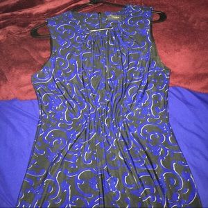 NWOT Cute Blue & Black Dress